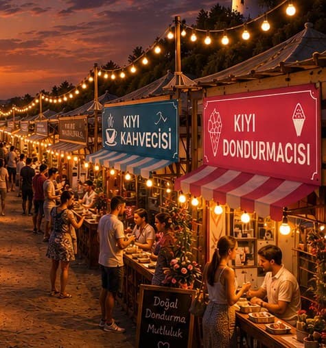Kıyı çarşısı ışıklanır